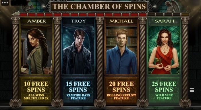 イモータルロマンス フリースピン選択画面